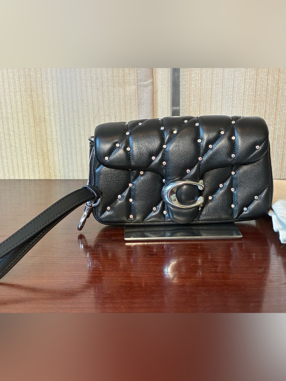 Coach Crystal Rivet Quilted Leather Tabby NWT